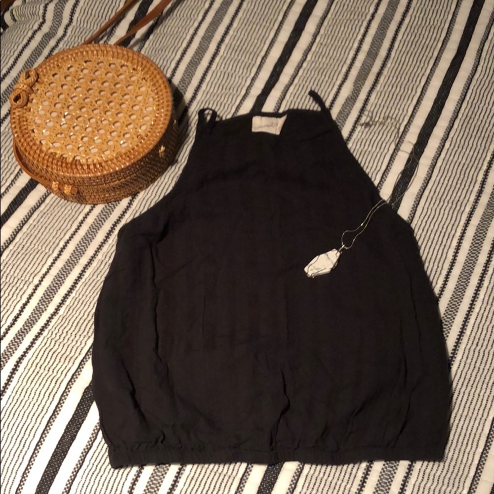 High neck lace-like top